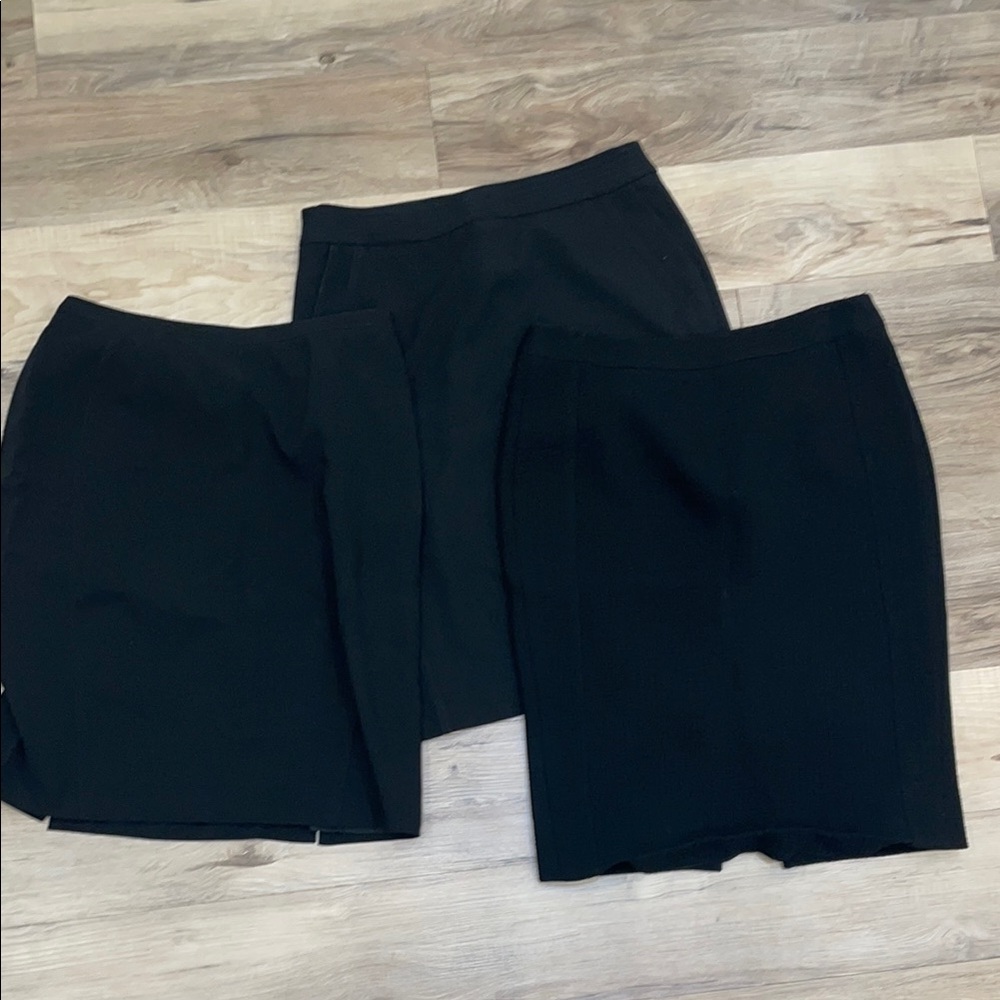 THREE Armani Collezioni Black Pencil Skirts Knee-length for Work